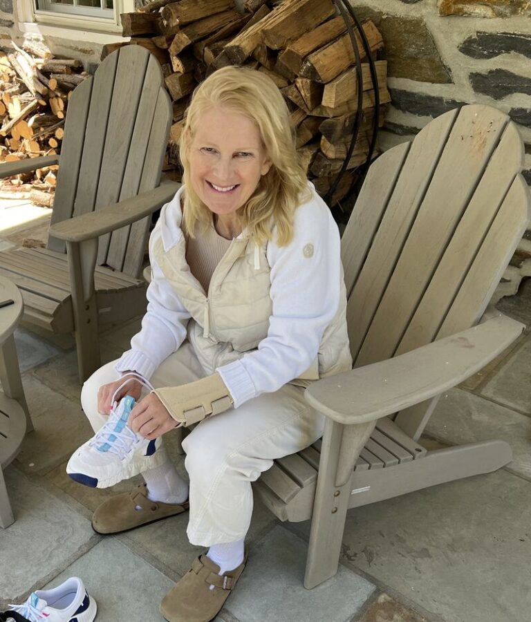 Amanda Haverstick sitting on a porch